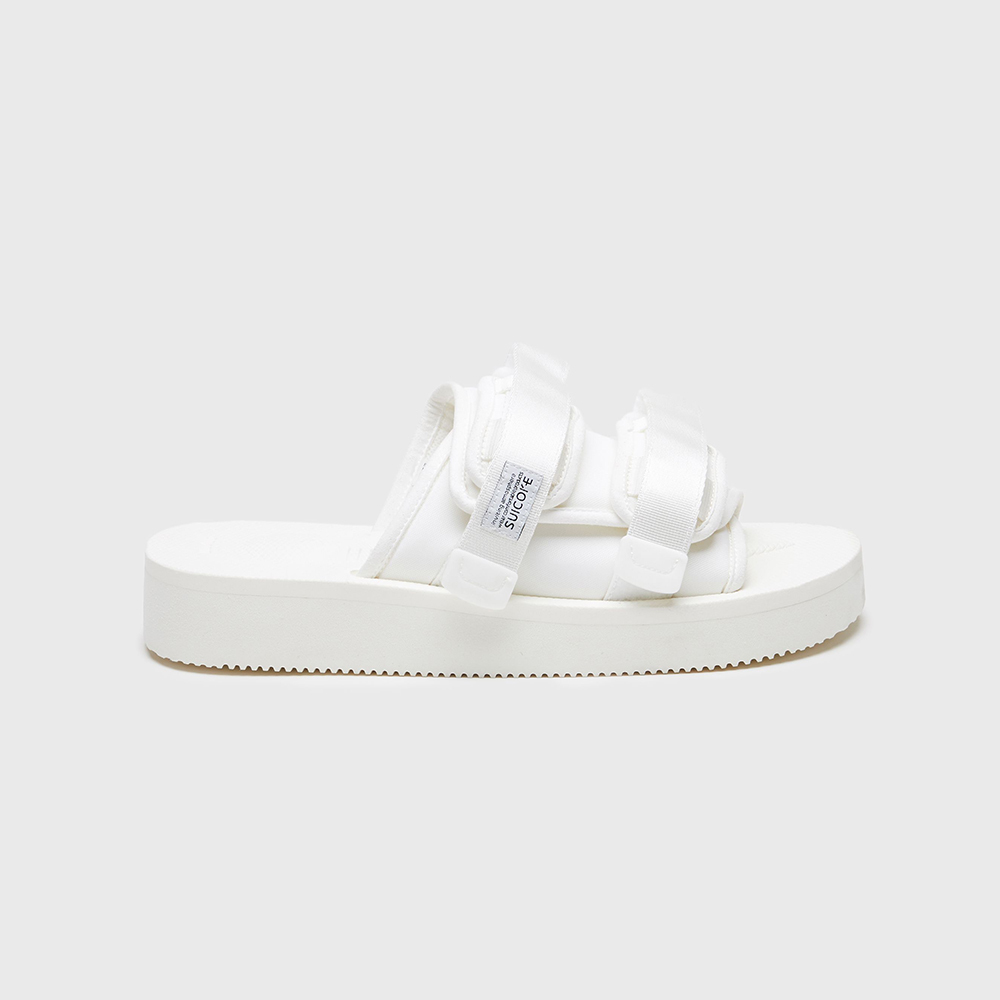 [出清商品售出無退換] SUICOKE MOTO-PO OG-056PO 白色 尼龍 厚底 魔鬼氈 拖鞋【SK23056POWH】