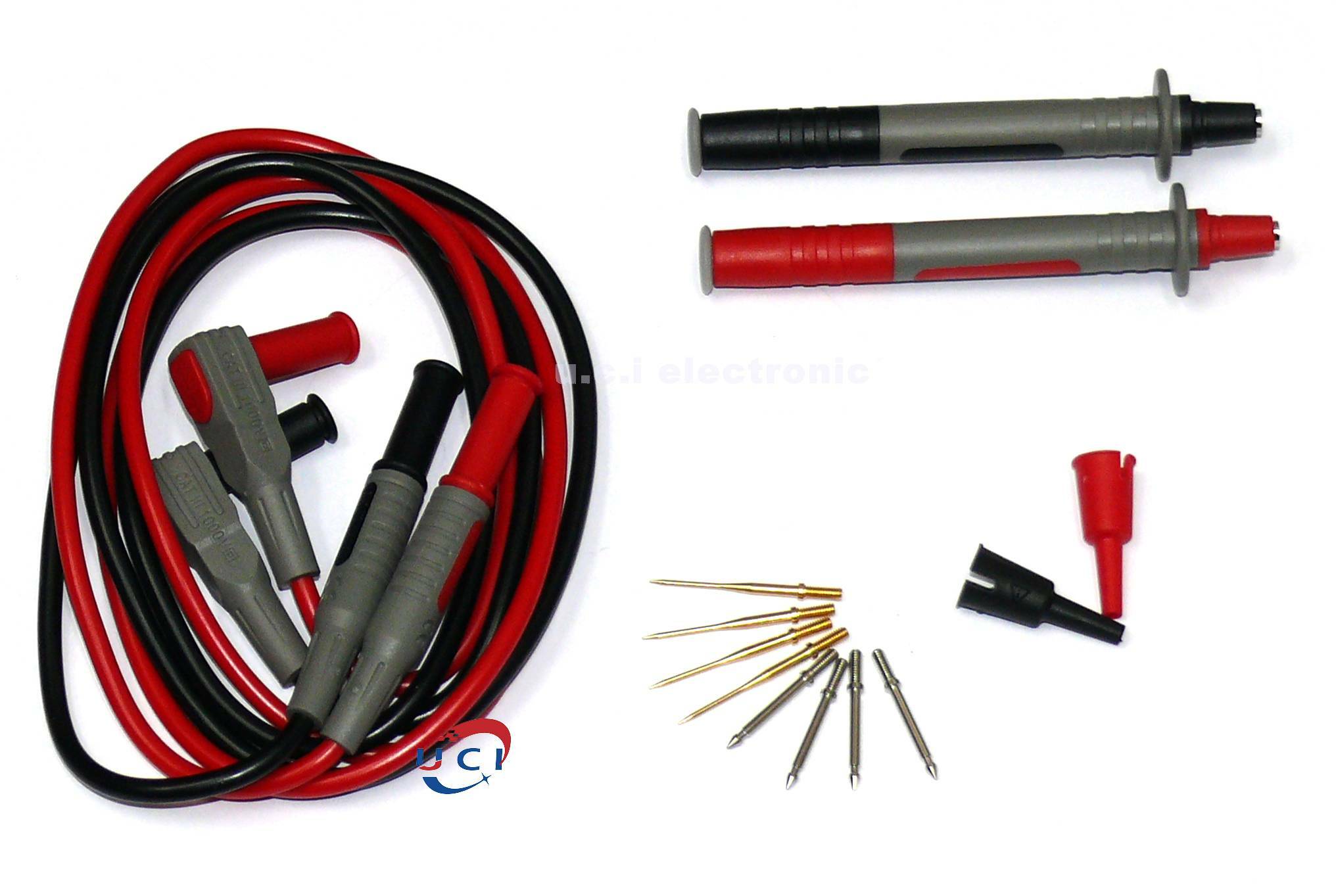 【UCI電子】(中) 4mm香蕉插座測試表棒  2mm粗針1mm細針萬用表表筆探針可替換拆卸式 表筆套裝