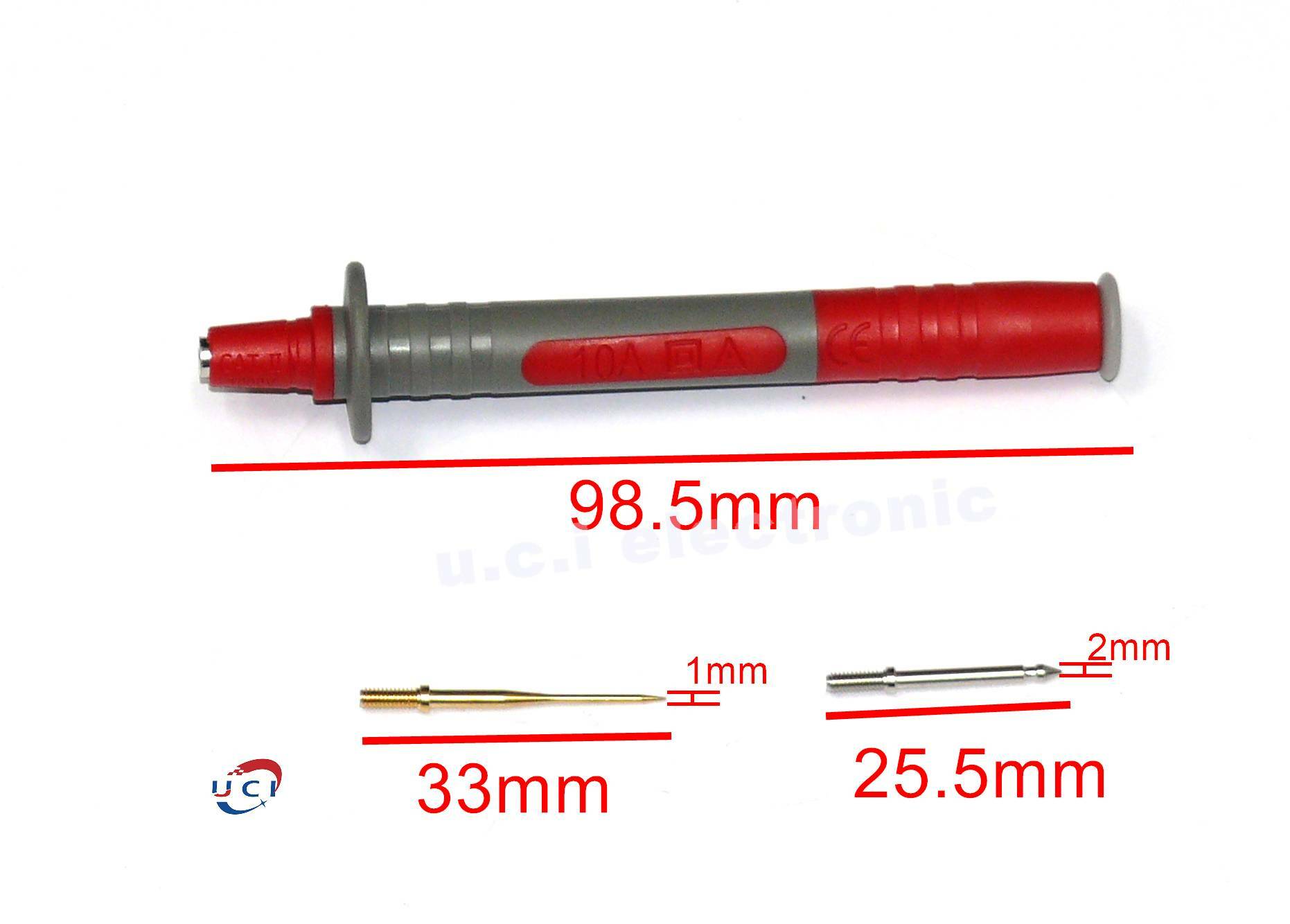 【UCI電子】(中) 4mm香蕉插座測試表棒  2mm粗針1mm細針萬用表表筆探針可替換拆卸式 表筆套裝