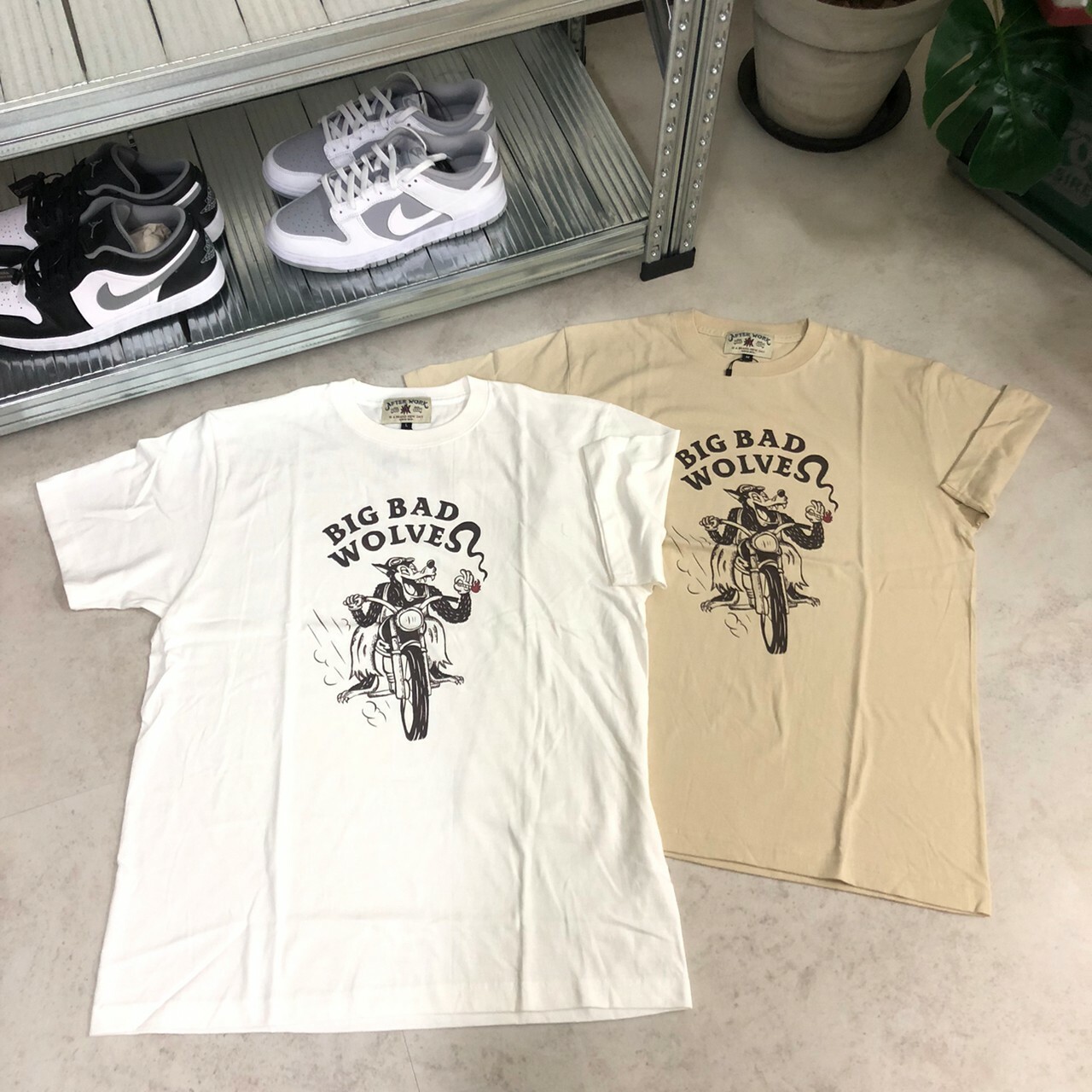 After Work 野狼騎摩托印刷短TEE