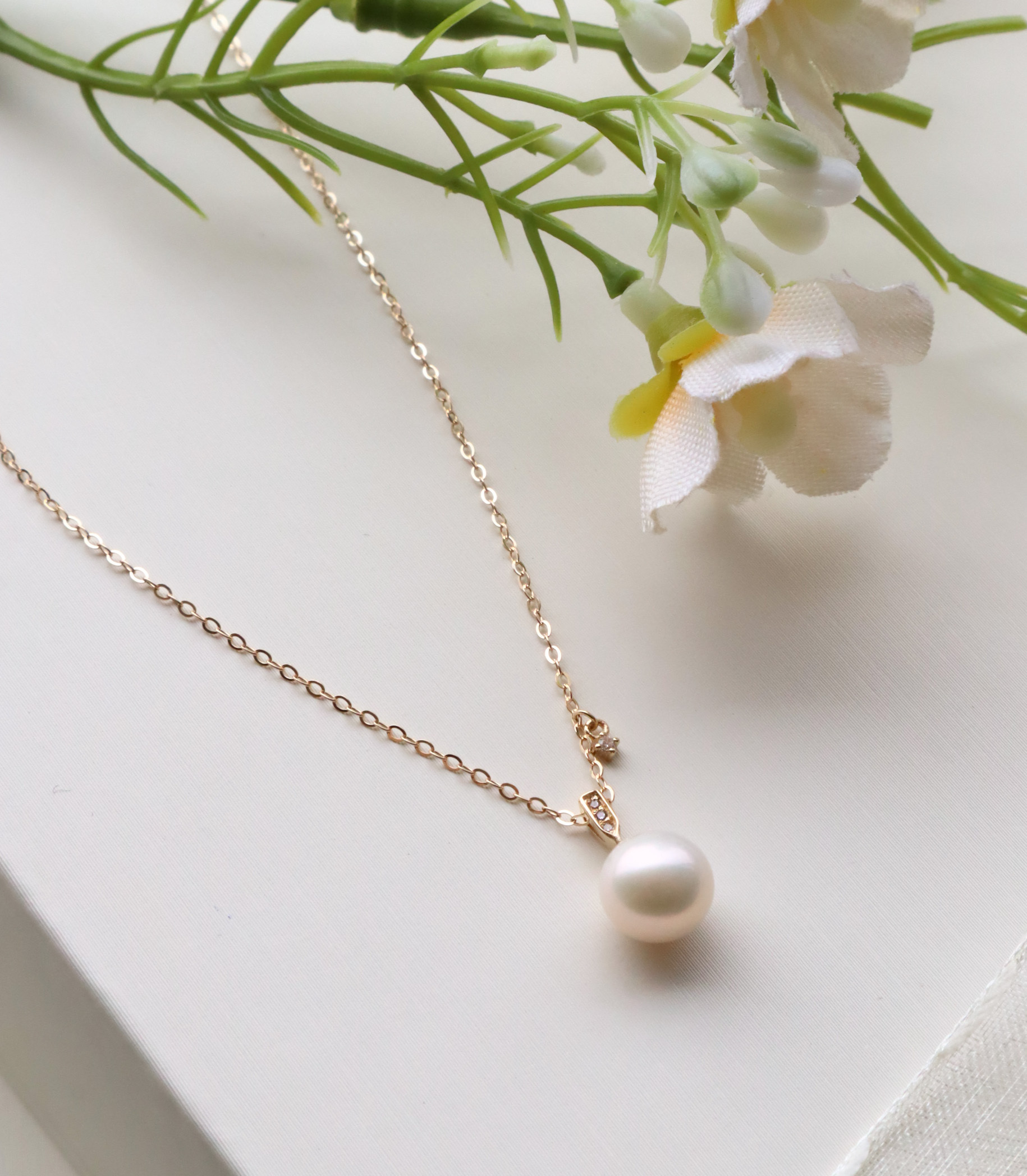 10K/經典珍珠項鍊