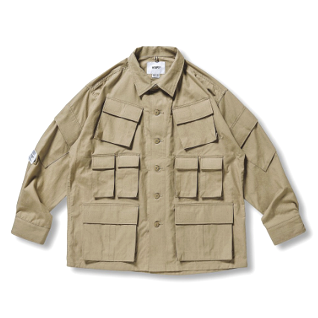 WTAPS 20AW MODULAR /LS /COTTON 十袋襯衫卡其色| FLOMMARKET