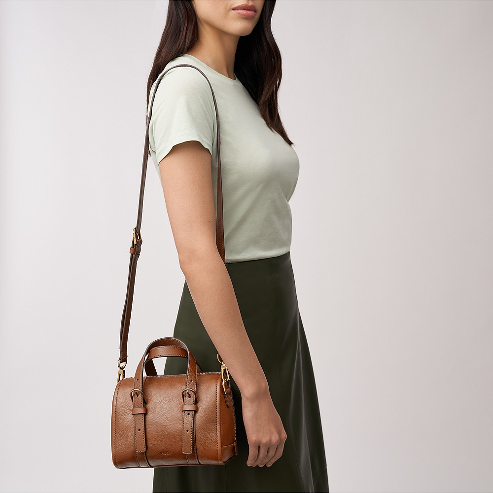 Carlie 真皮迷你波士頓包 (多色可選)