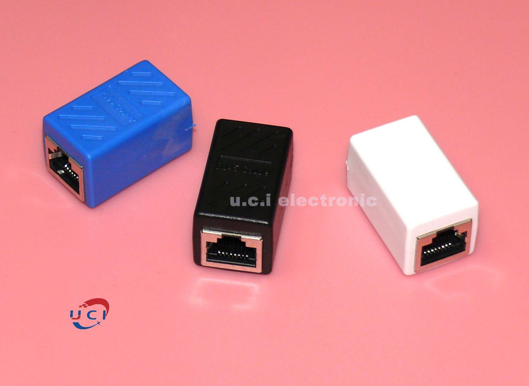 【UCI電子】(中) 網線轉接對接頭RJ45 網路寬頻雙通直通頭 水晶頭連接器 網路線 對接頭