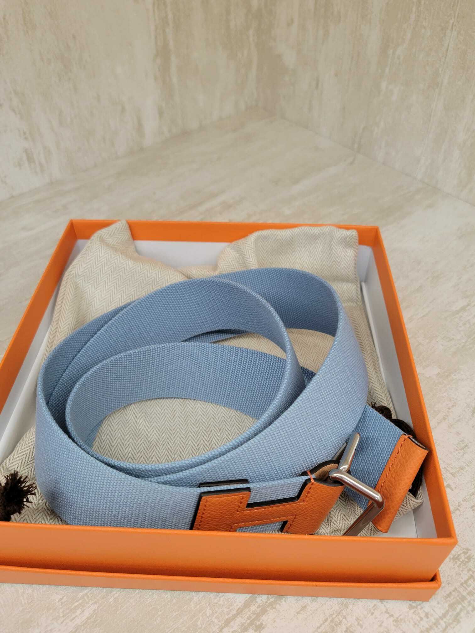 Hermes Nomade 天空藍皮帶M size