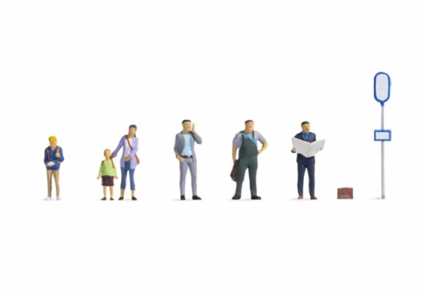 Noch 15246 HO scale, At the Bus Stop