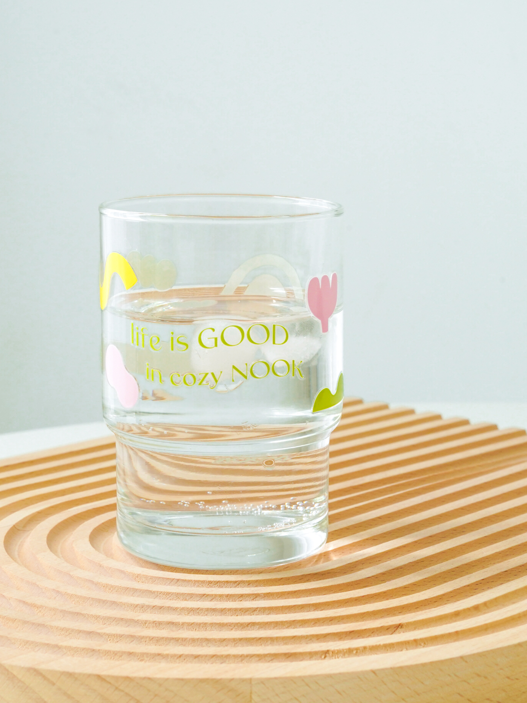 𝑳𝒊𝒇𝒆 𝒊𝒔 𝑮𝑶𝑶𝑫 𝒊𝒏 𝒄𝒐𝒛𝒚 𝑵𝑶𝑶𝑲 韓系可疊玻璃杯組（1組2個）