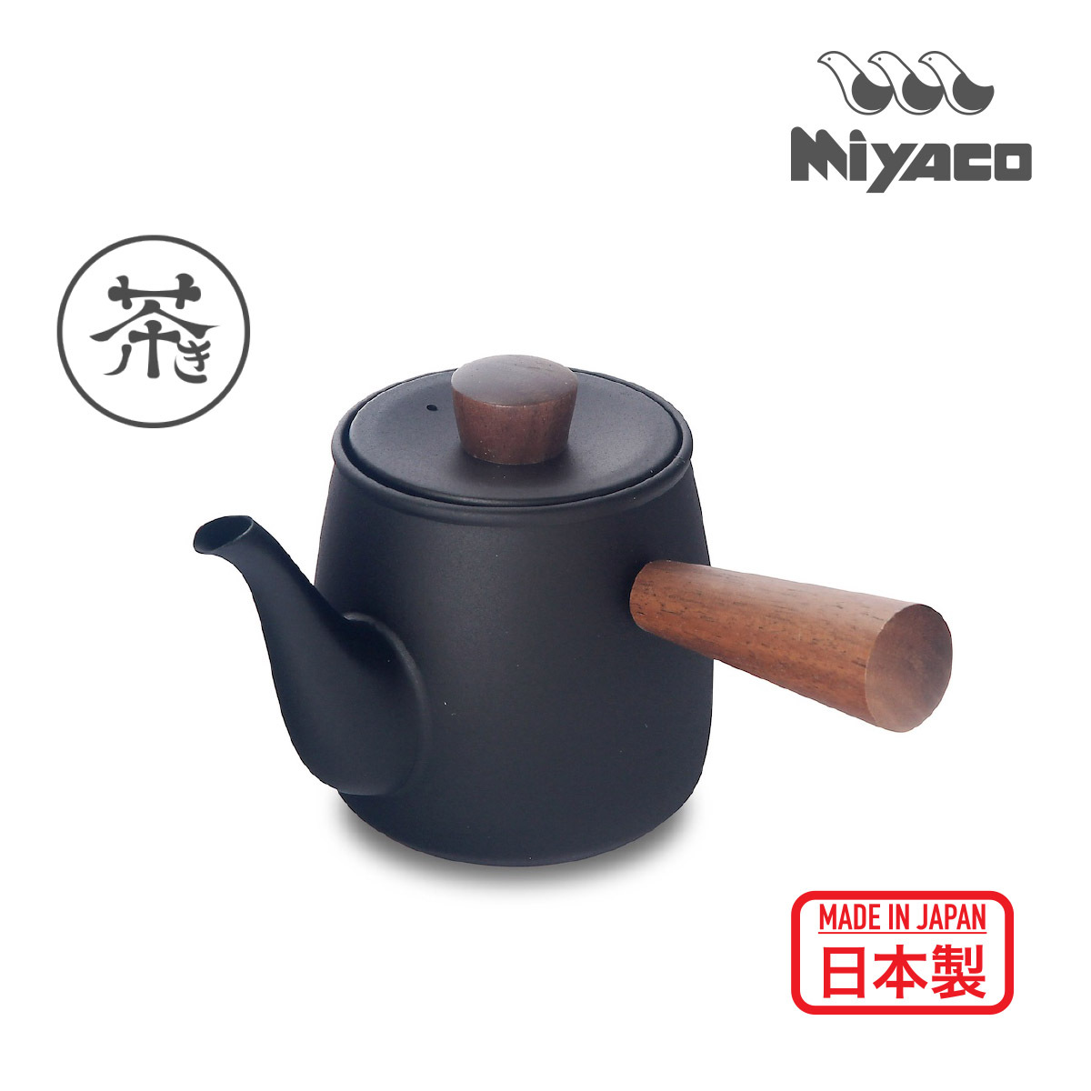 日本Miyaco Chaki 0.38L 不銹鋼茶壺-啞黑(S) -CHA-3