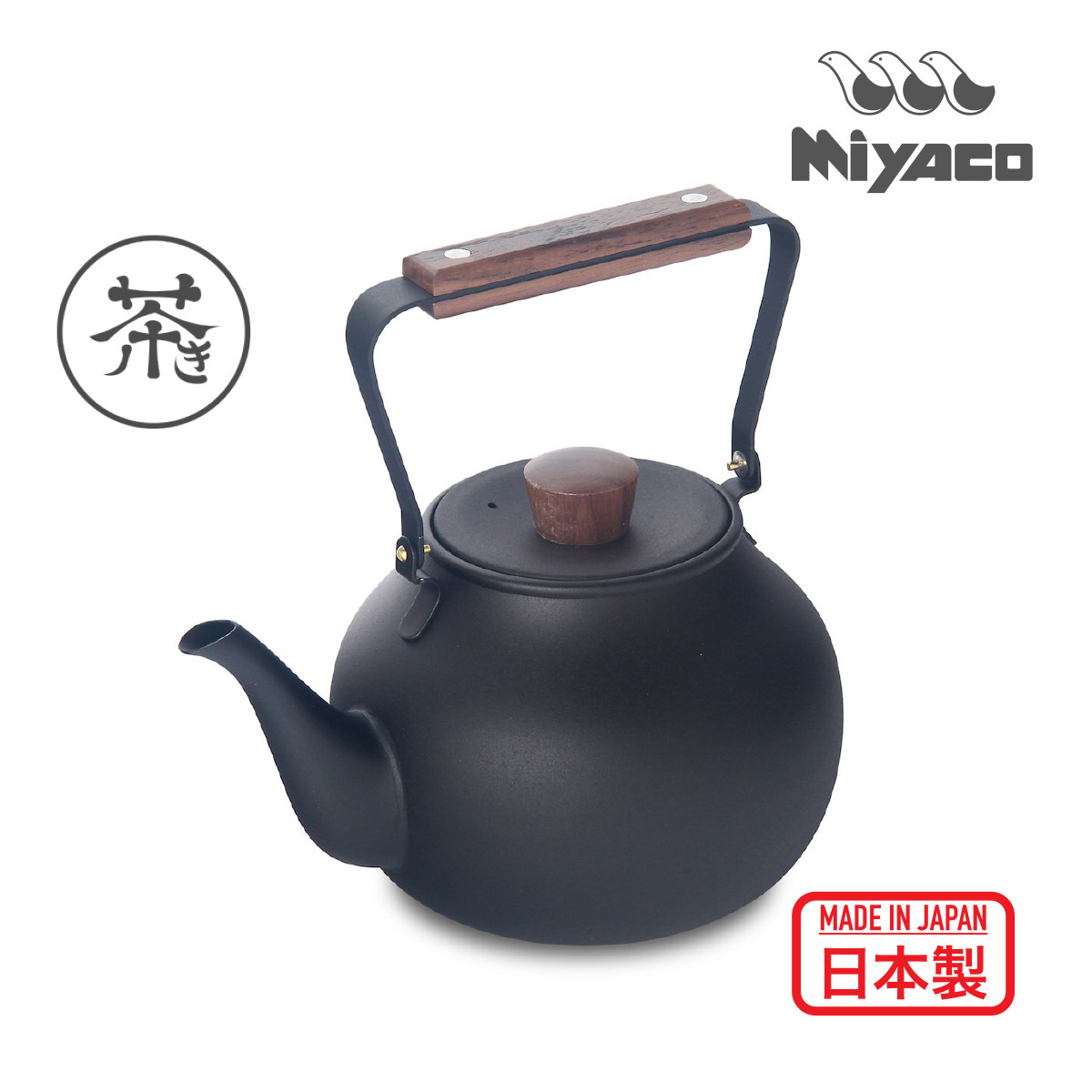日本Miyaco Chaki 0.7L 不銹鋼茶壺-啞黑(L)
