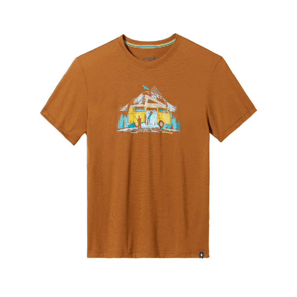 Smartwool 美麗諾羊毛混紡 塗鴉短 Tee / 河畔露營