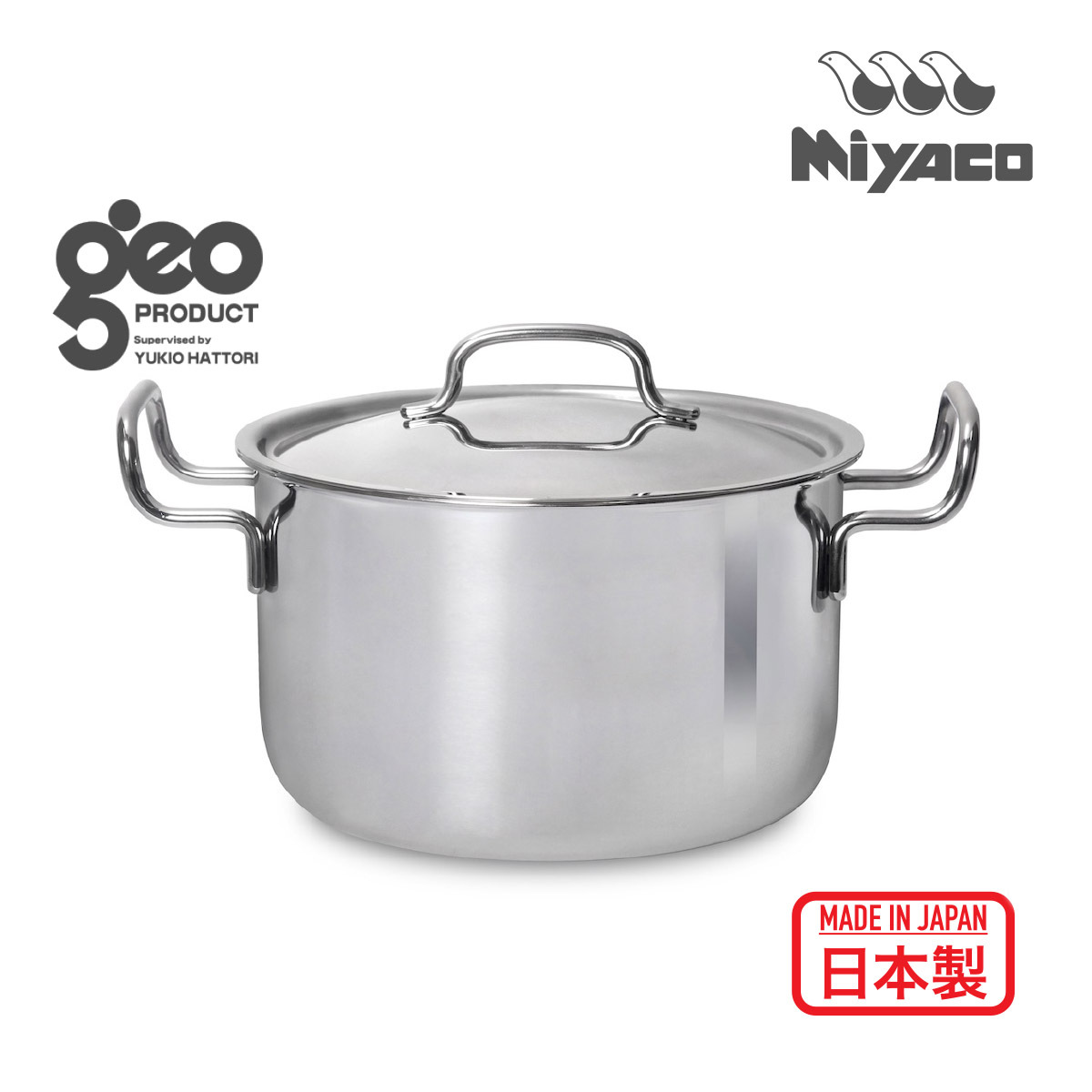 Miyaco GEO D22cm 5L IH Soup Pot with Lid-GEO-22PF