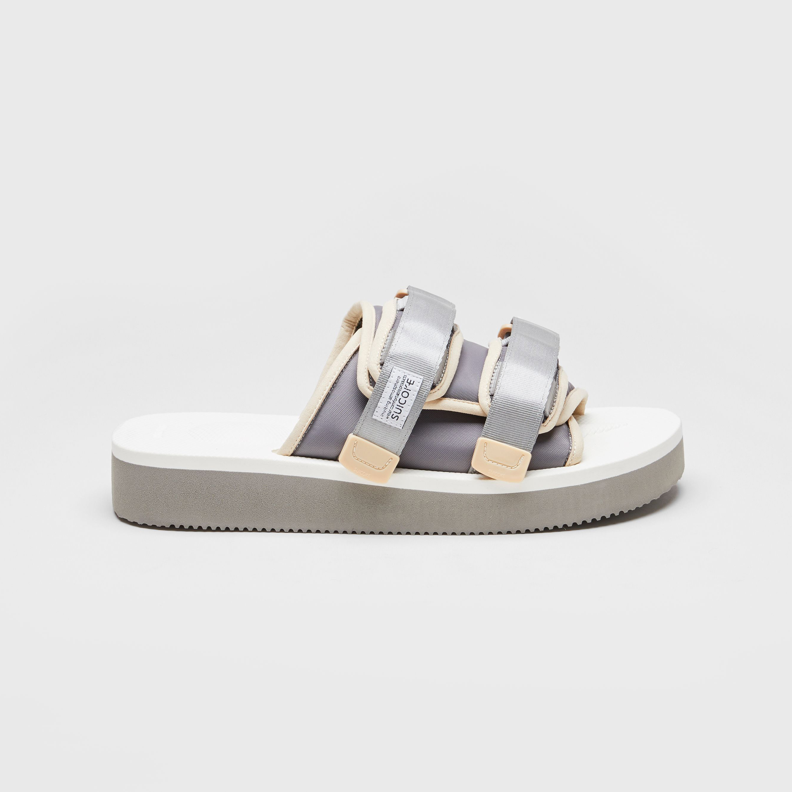 [出清商品售出無退換] SUICOKE MOTO-PO OG-056PO 藕紫灰白 尼龍 厚底 魔鬼氈 拖鞋【SK23056POGW】