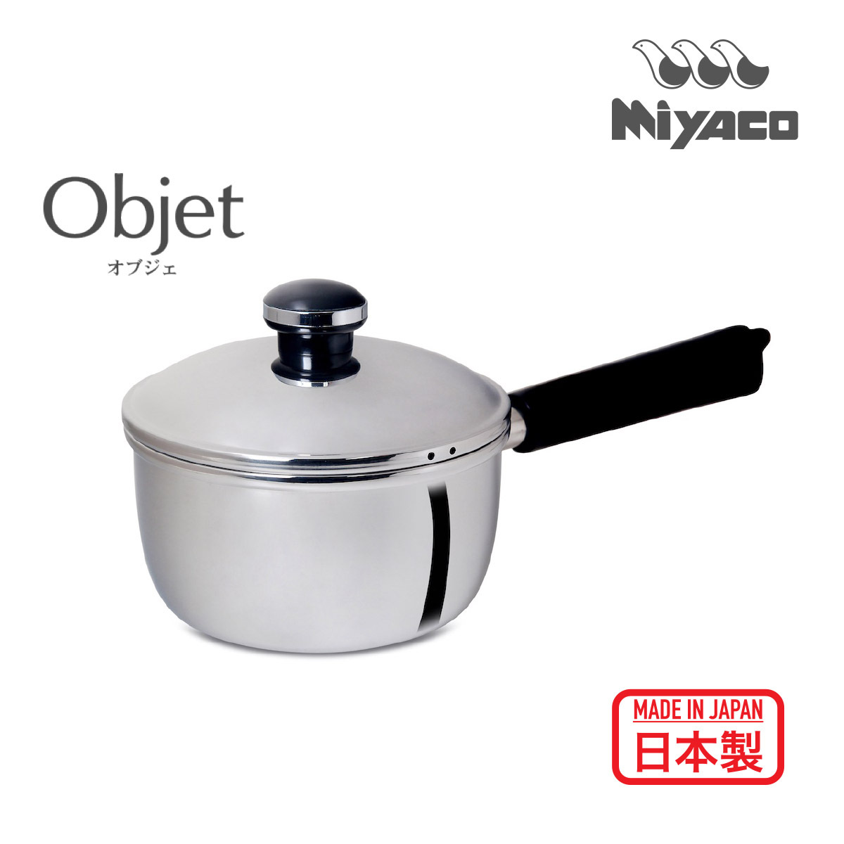Miyaco Object D18cm 2.2L IH Saucepan with Lid -OJ-4