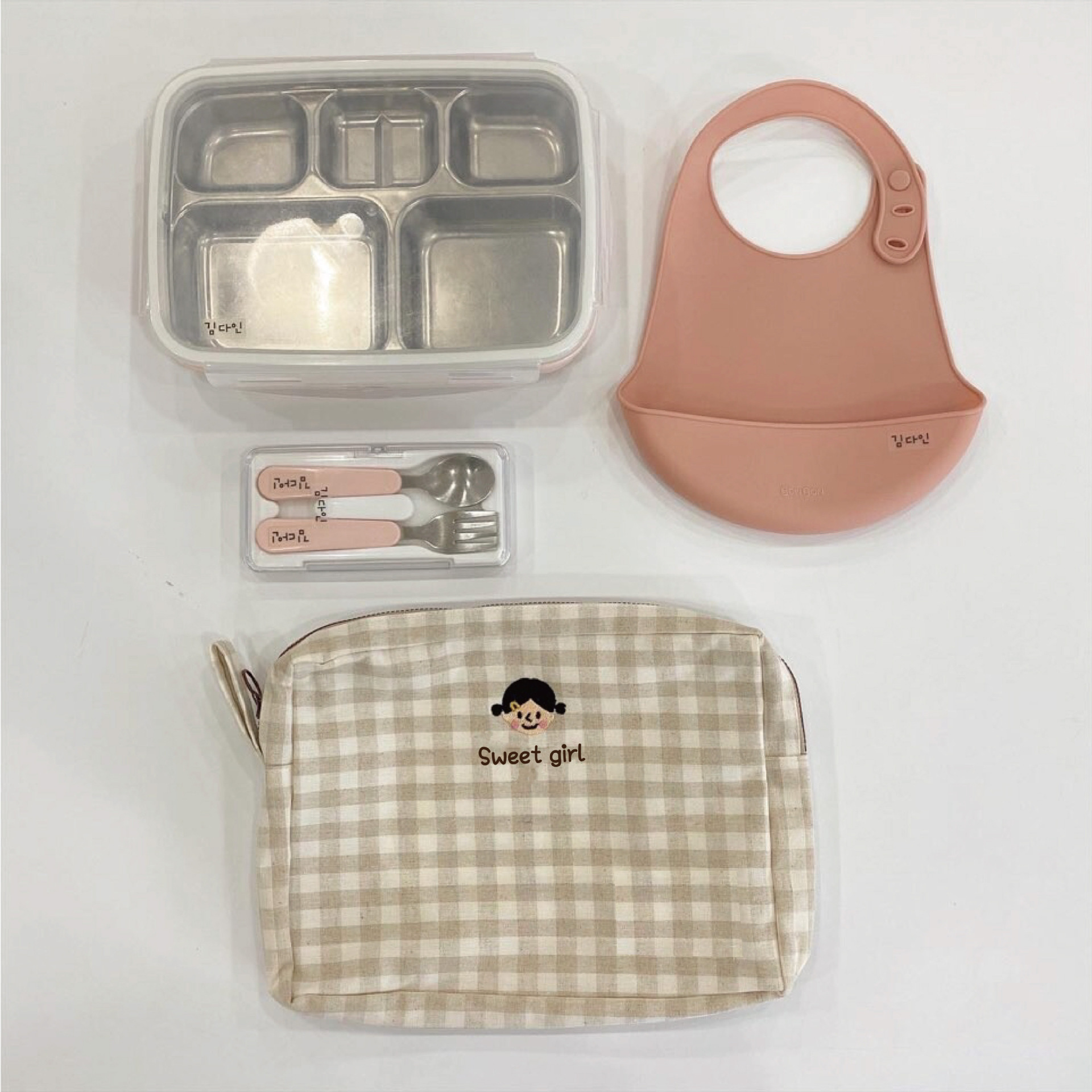 Korea客製刺繡便當袋