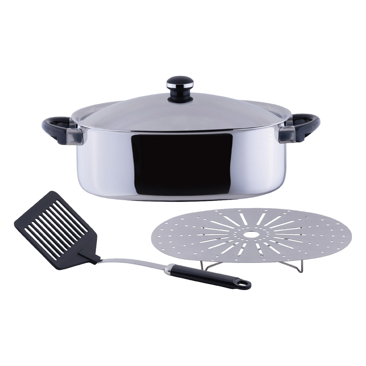 Miyaco Object 5.2L IH Oval Pot with Lid-Spatula -OJ-65