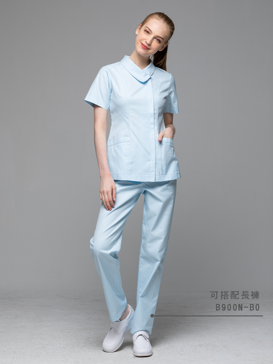 【 B900N-B0 】女拉鍊長褲-B立挺布-寶寶藍