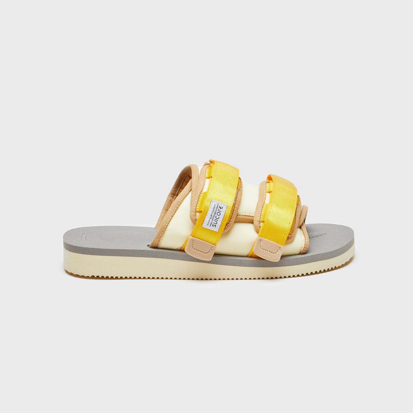 [出清商品售出無退換] SUICOKE MOTO-CAB OG-056CAB 黃灰色 抗菌鞋床 輕量 薄款 拖鞋【SK23056CABYBE】