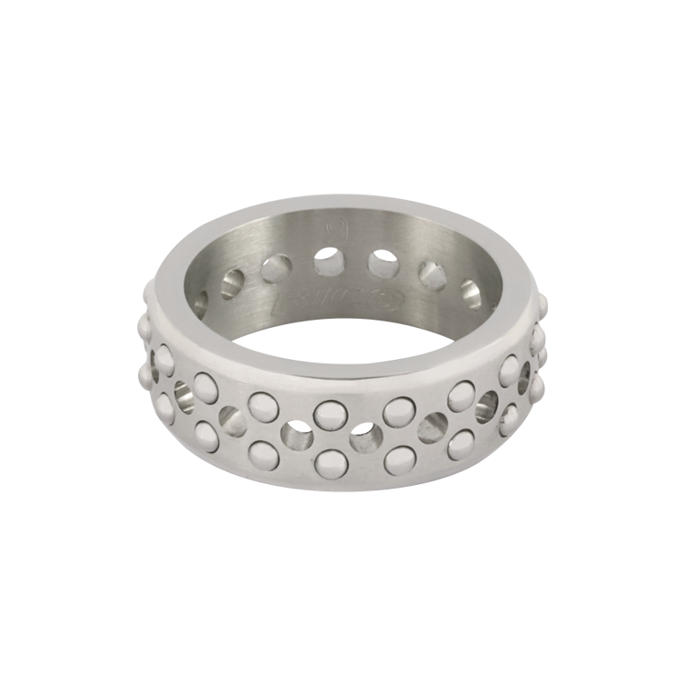 Bico戒指，男士戒指 窄版鉚釘與洞洞造型；營造出硬派的搖滾風格（3209）