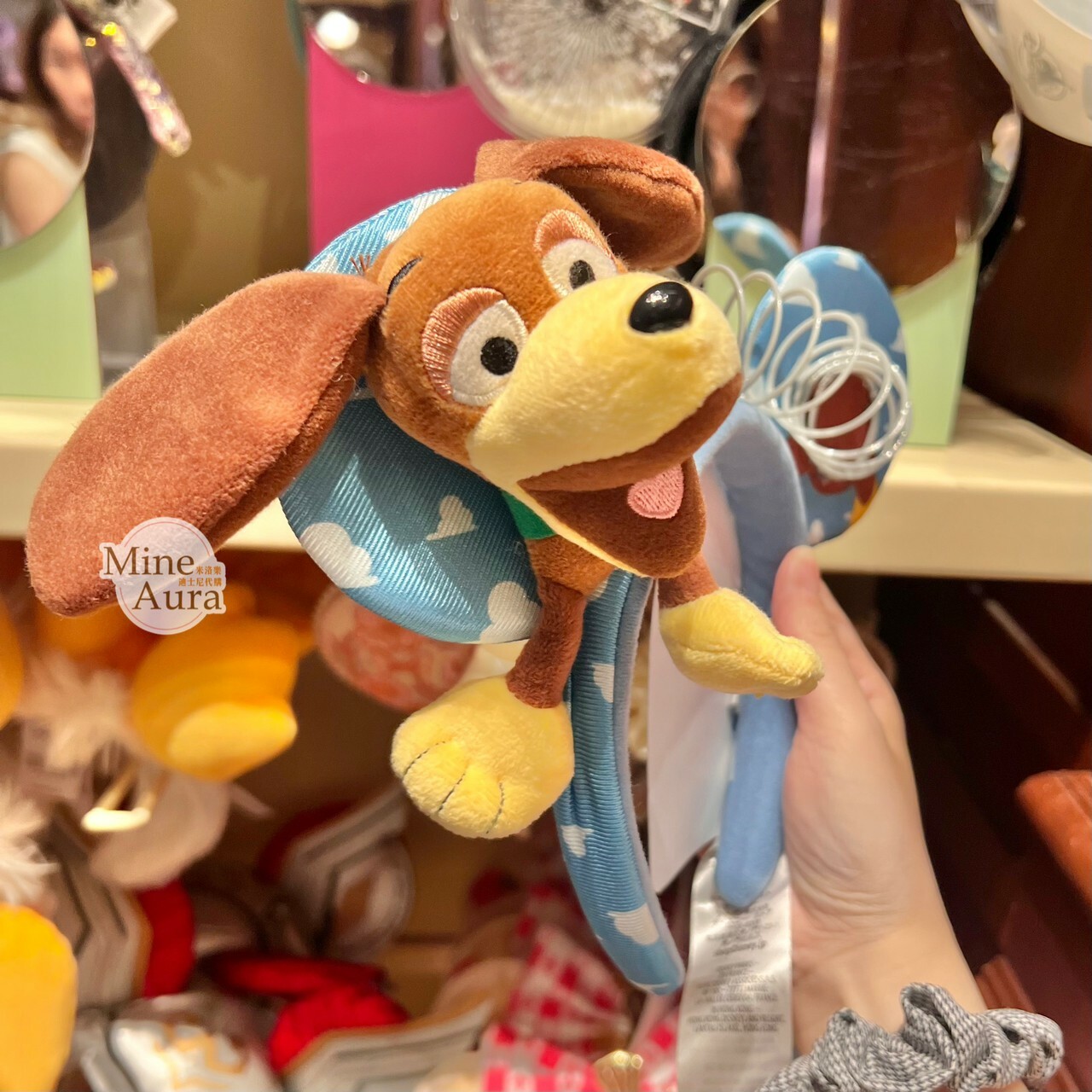 彈簧狗 Slinky Dog 造型 藍天白雲圖案 髮圈 髮箍 玩具總動員 Toy Story -香港迪士尼樂園