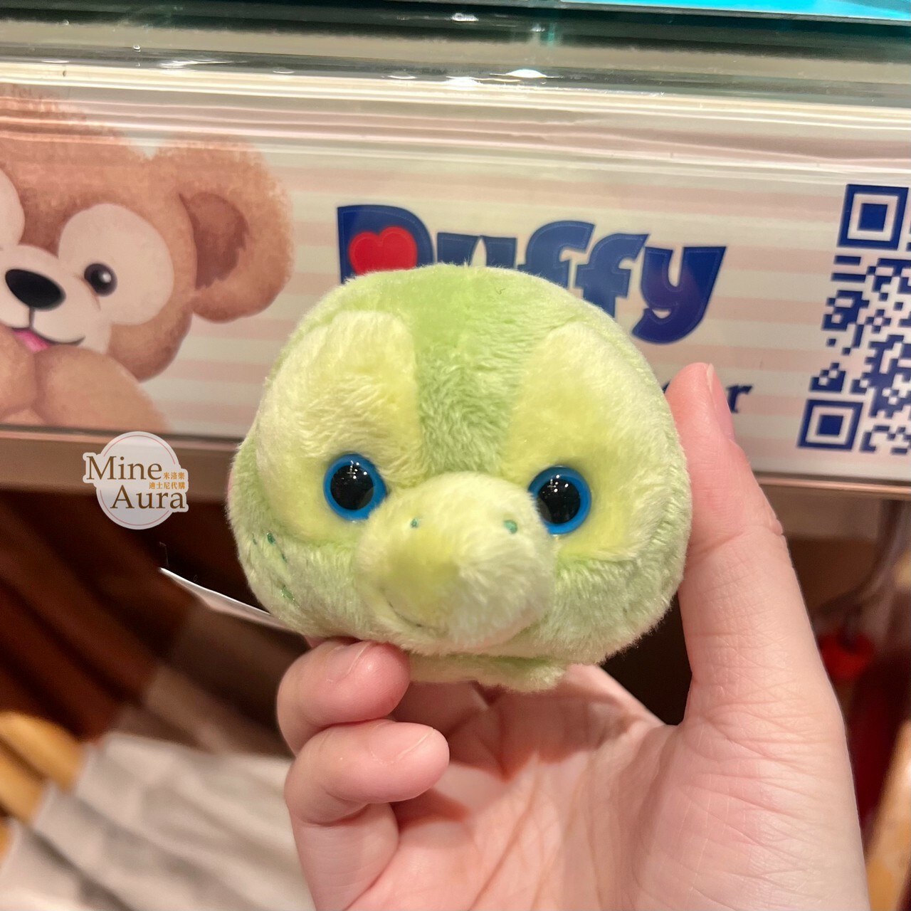 奧樂米拉 海龜 OluMel 大頭造型 絨毛 迷你公仔 娃娃 (搭配個人客製髮圈用) -香港迪士尼樂園