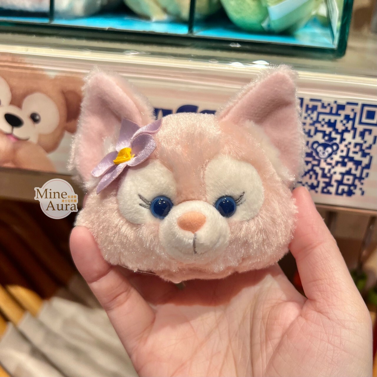 玲娜貝兒 LinaBell 大頭造型 絨毛 迷你公仔 娃娃 (搭配個人客製髮圈用) -香港迪士尼樂園