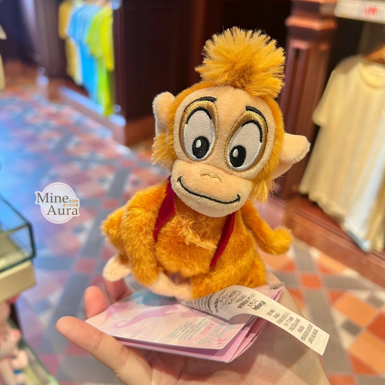 猴子 阿布 Abu 磁鐵 坐肩 絨毛 娃娃 公仔 阿拉丁 Aladdin -香港迪士尼樂園