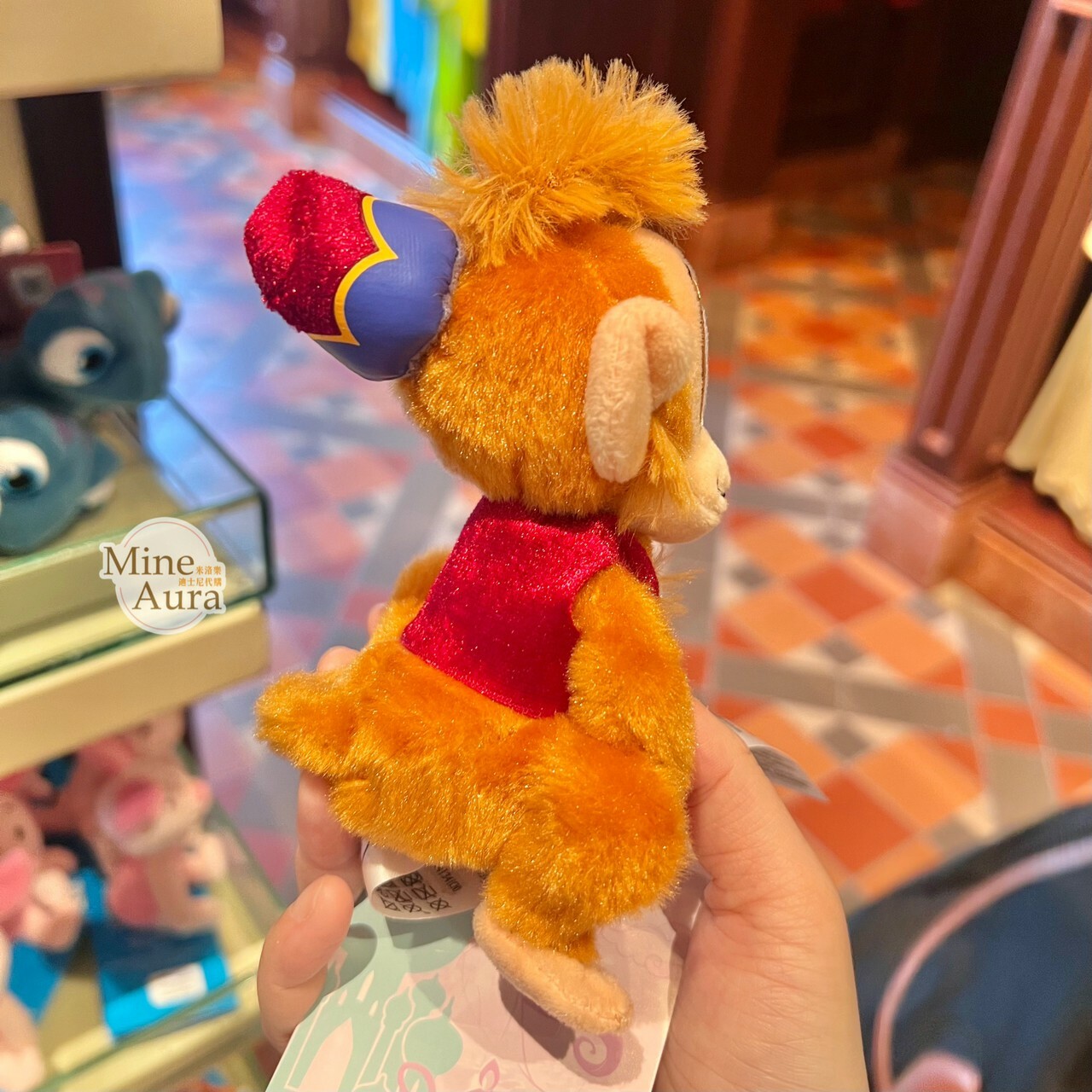 猴子 阿布 Abu 磁鐵 坐肩 絨毛 娃娃 公仔 阿拉丁 Aladdin -香港迪士尼樂園