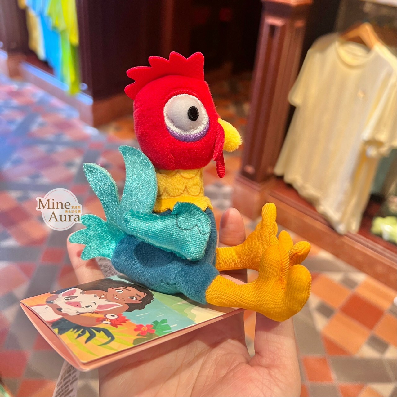海洋奇緣 Moana 公雞 嘿嘿 Heihei 磁鐵 坐肩 絨毛 娃娃 公仔 -香港迪士尼樂園