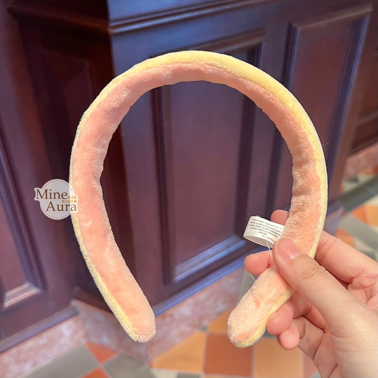 個人客製 淺黃色 髮圈  -香港迪士尼樂園