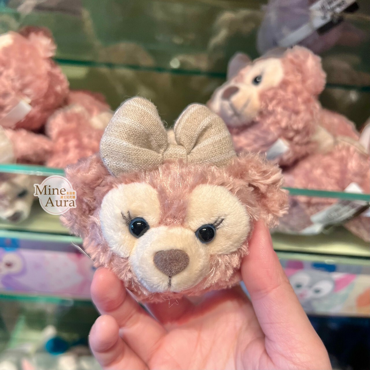 雪莉玫 ShellieMay 大頭造型 絨毛 迷你公仔 娃娃 (搭配個人客製髮圈用) -香港迪士尼樂園