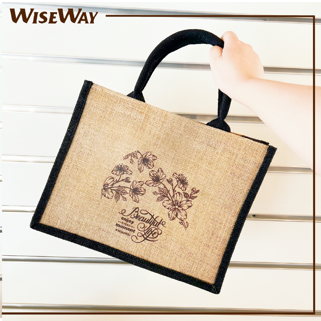 黃麻袋 印花圖案手挽袋 粗布亞麻袋 手提袋 單肩包 手袋  沙灘袋 返學袋 Jute Tote Bag 午餐袋 環保袋  飯盒袋 購物袋 禮物袋