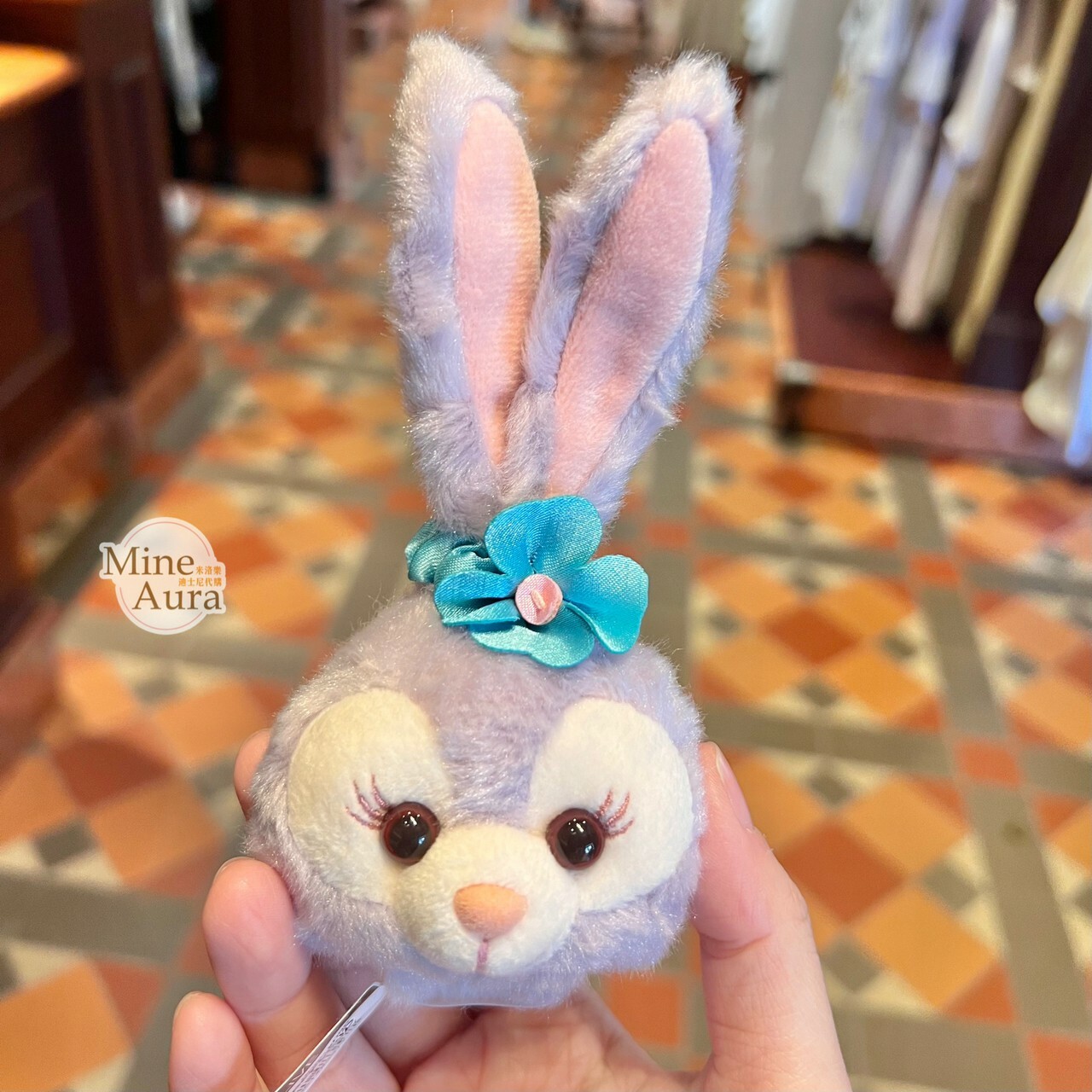 史黛拉露 星黛露 StellaLou 大頭造型 絨毛 迷你公仔 娃娃 (搭配個人客製髮圈用) -香港迪士尼樂園