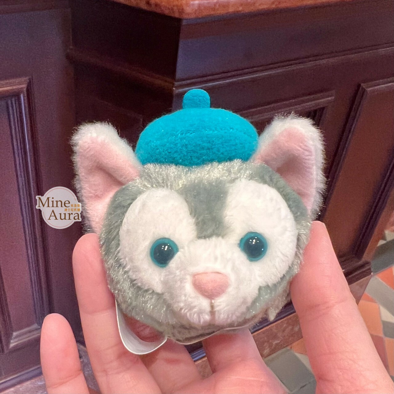 傑拉托尼 畫家貓 Gelatoni 大頭造型 絨毛 迷你公仔 娃娃 (搭配個人客製髮圈用) -香港迪士尼樂園