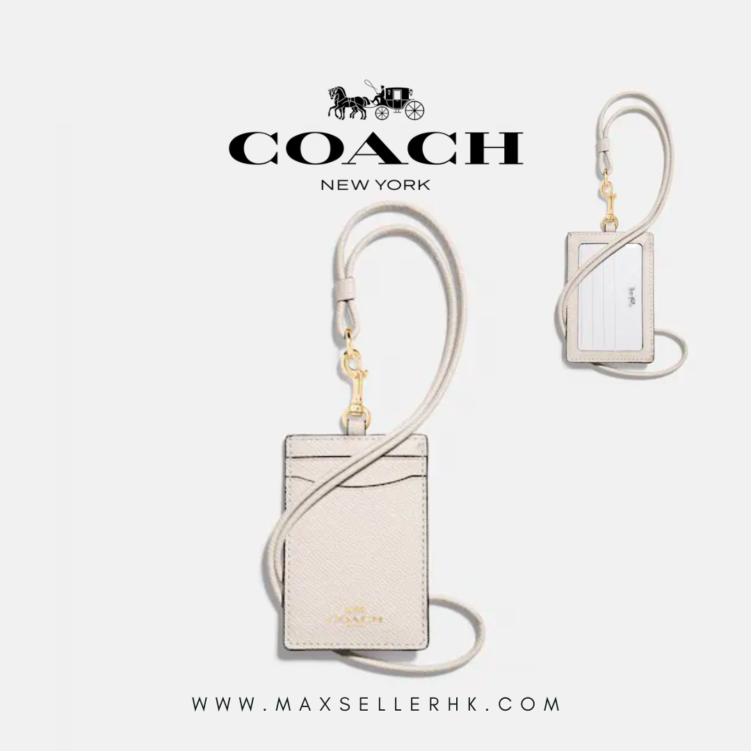 現貨｜COACH 證件掛頸卡套 Id Lanyard In Signature Canvas With Evergreen Floral Print
