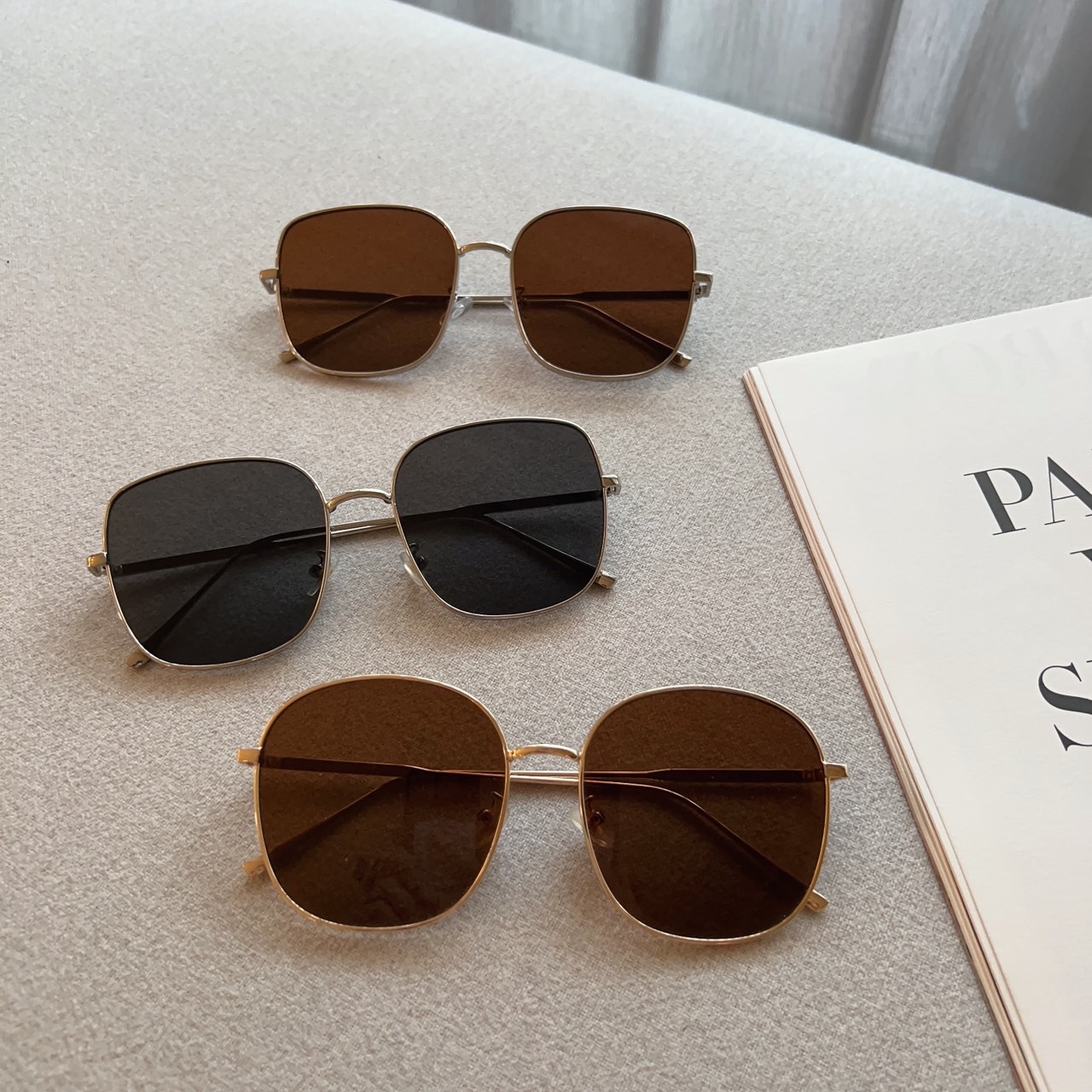 S012182金屬方框墨鏡/三色