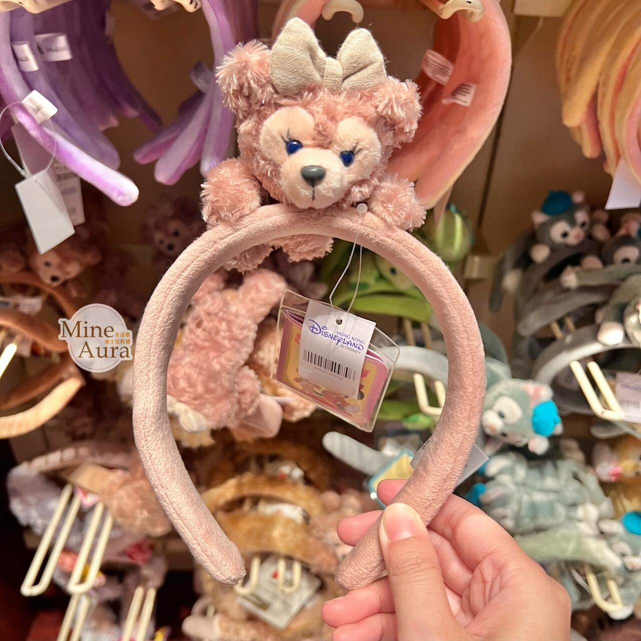 雪莉玫 ShellieMay 正面趴姿 趴趴 絨毛造型 髮圈 髮箍-香港迪士尼樂園