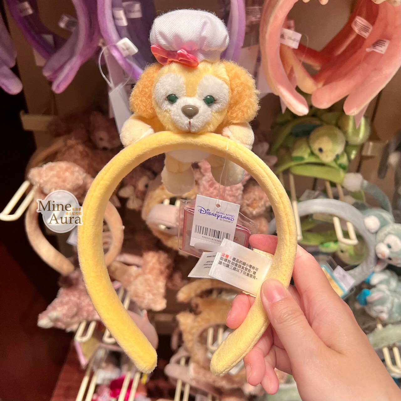 可琦安 餅乾 CookieAnn 正面趴姿 趴趴 絨毛造型 髮圈 髮箍 -香港迪士尼樂園