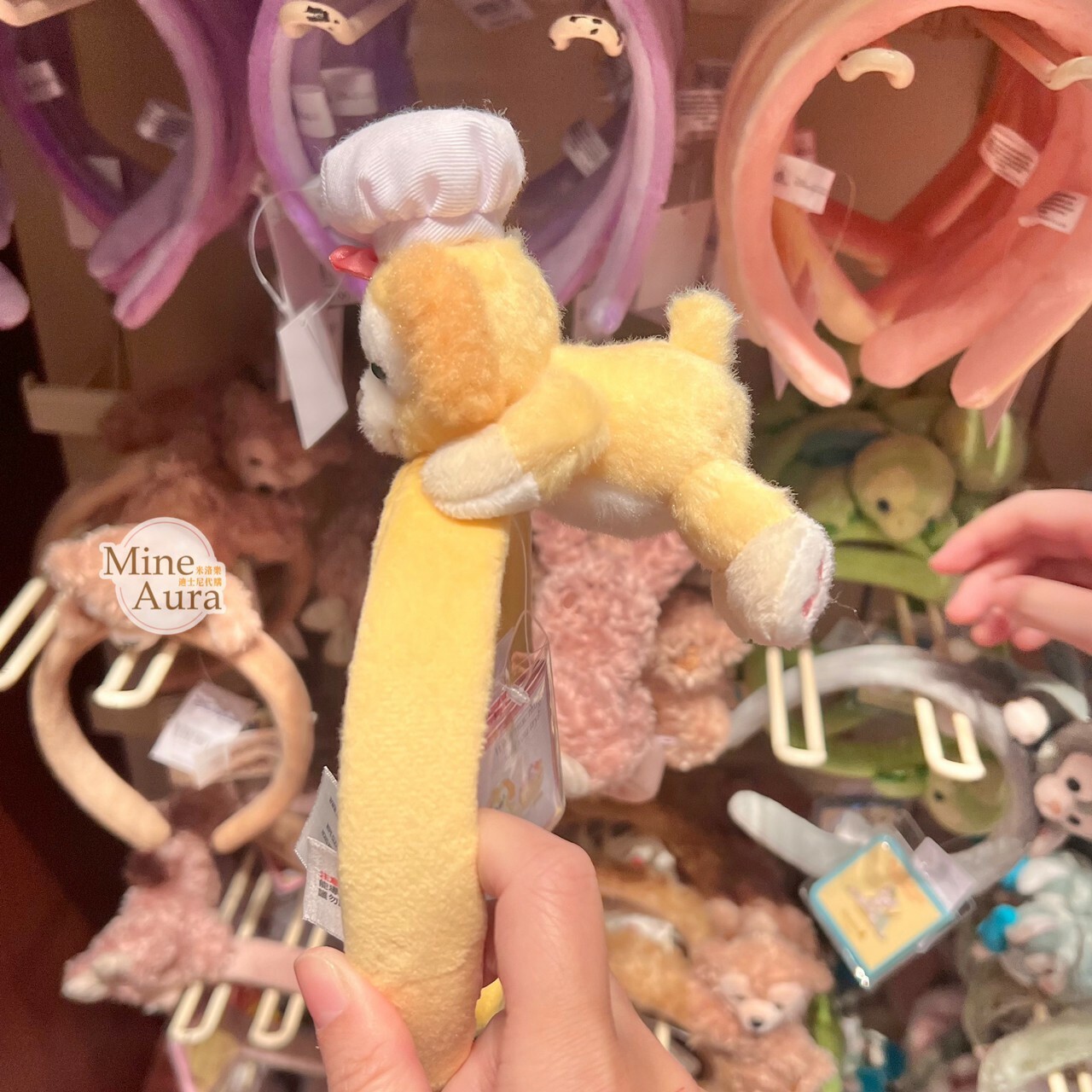 可琦安 餅乾 CookieAnn 正面趴姿 趴趴 絨毛造型 髮圈 髮箍 -香港迪士尼樂園