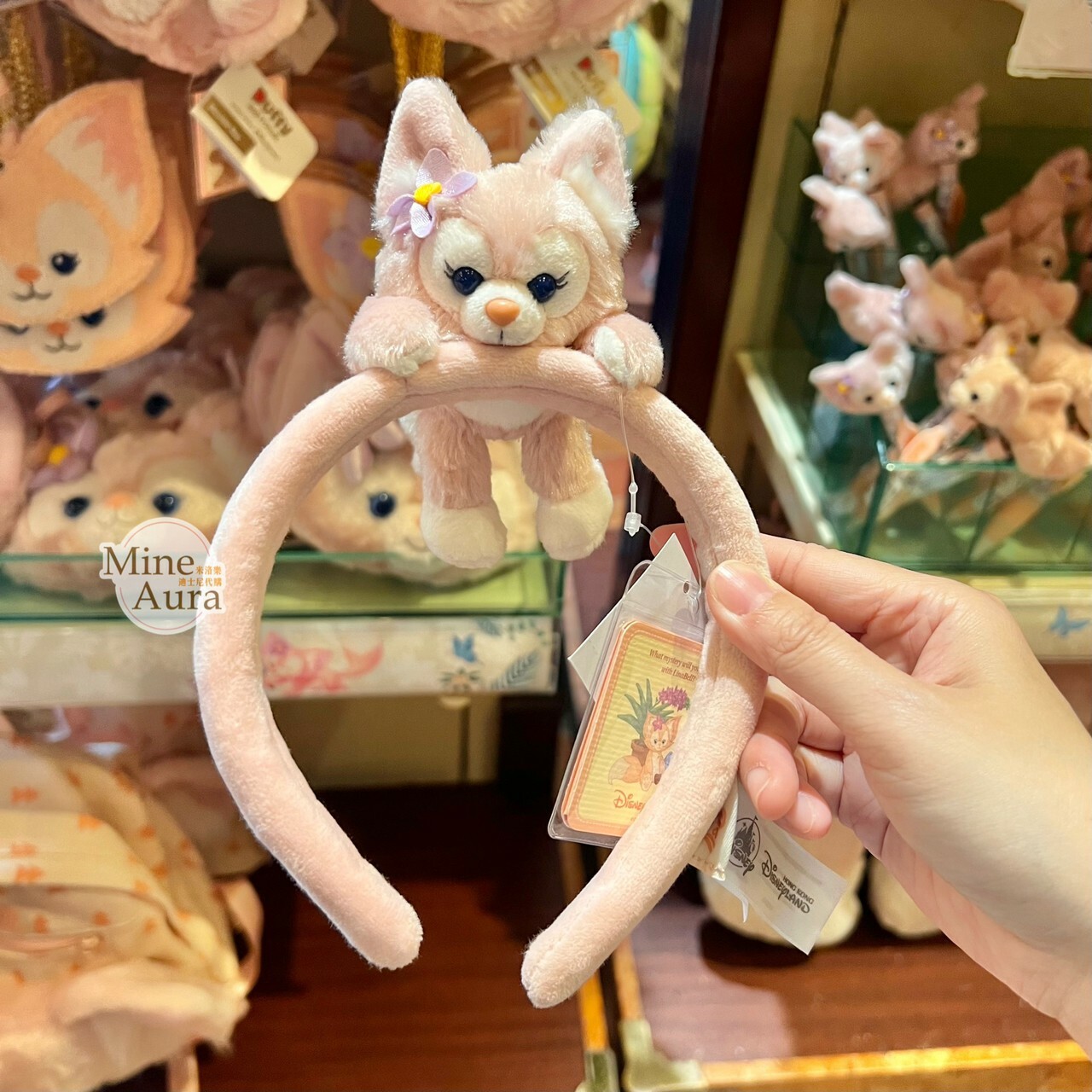 玲娜貝兒 Lina bell 正面趴姿 趴趴 絨毛造型 髮圈 髮箍-香港迪士尼樂園