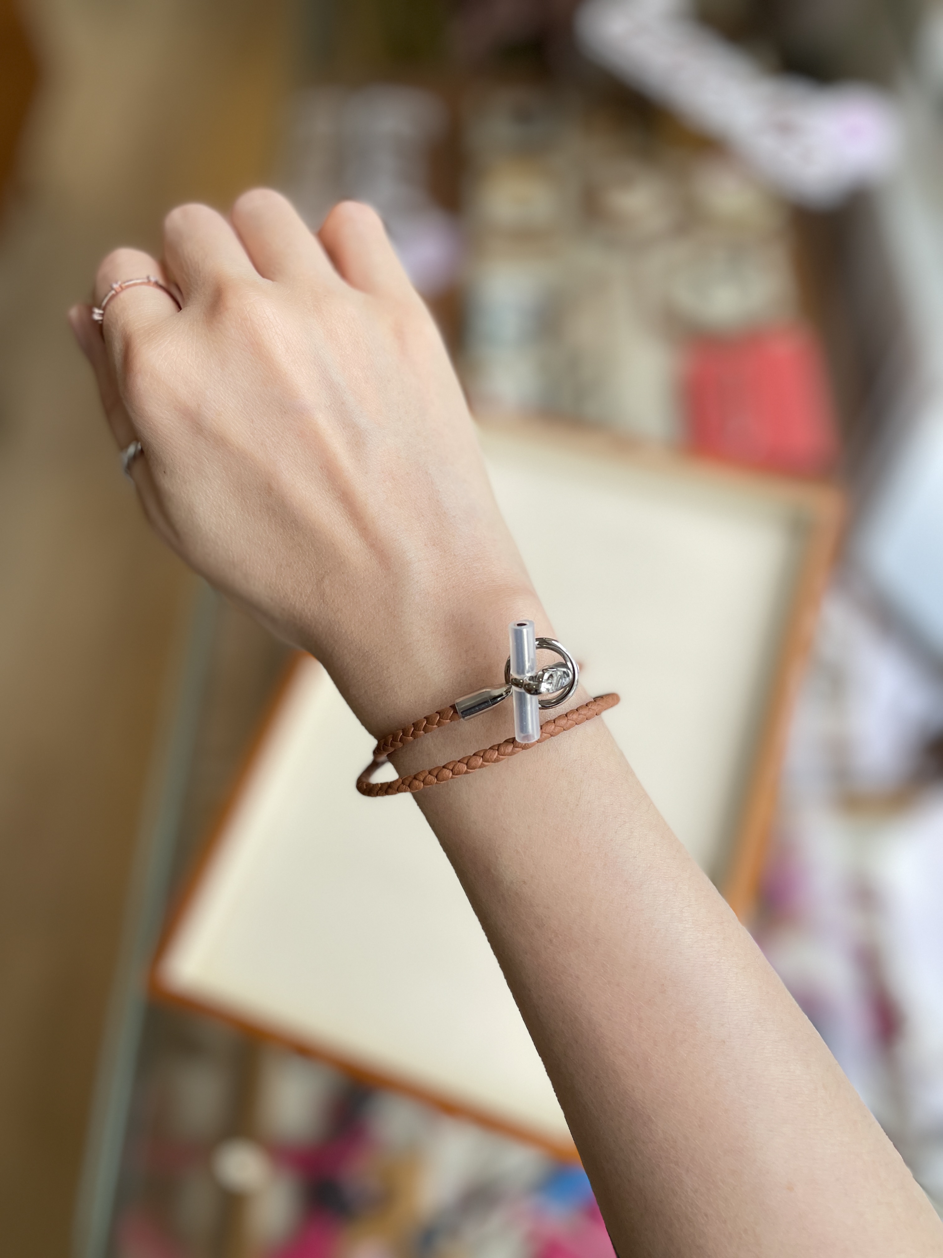 Glenan Double Tour Bracelet Hermès Leather Bracelet Glenan Double