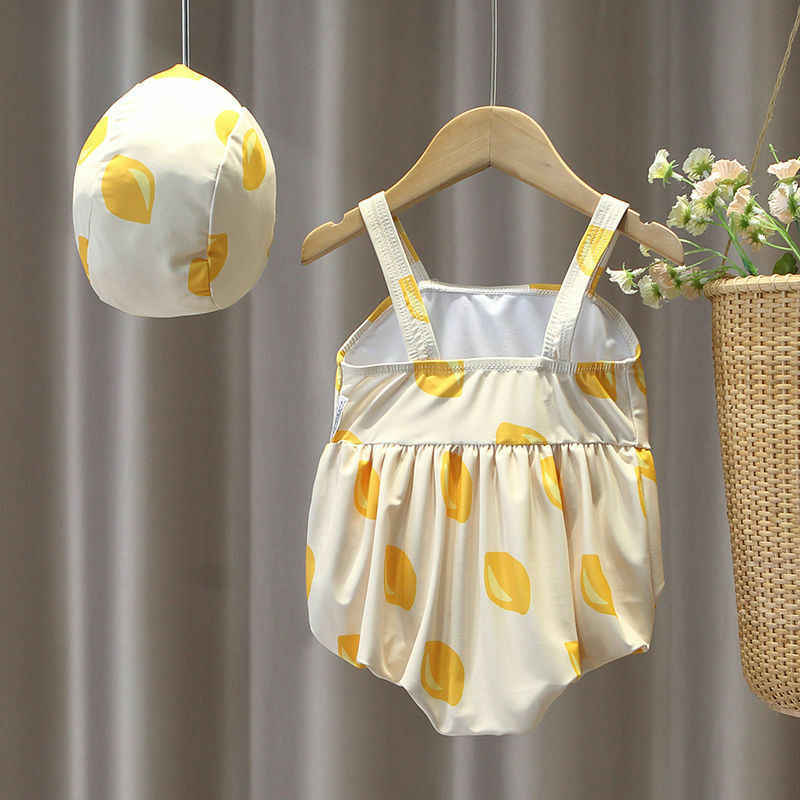 V15YW_SS23_C🍋Yellow Lemon 吊帶泳衣連帽