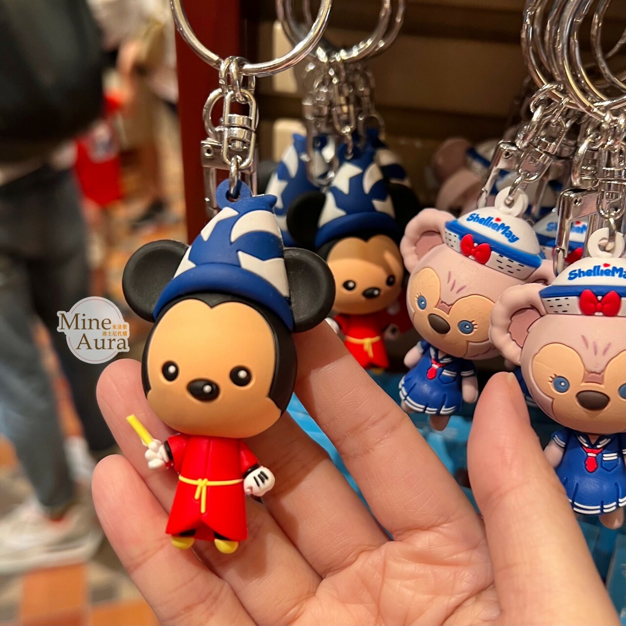 Q版 米奇 Mickey 魔法師 立體 鑰匙圈 吊飾 -香港迪士尼樂園