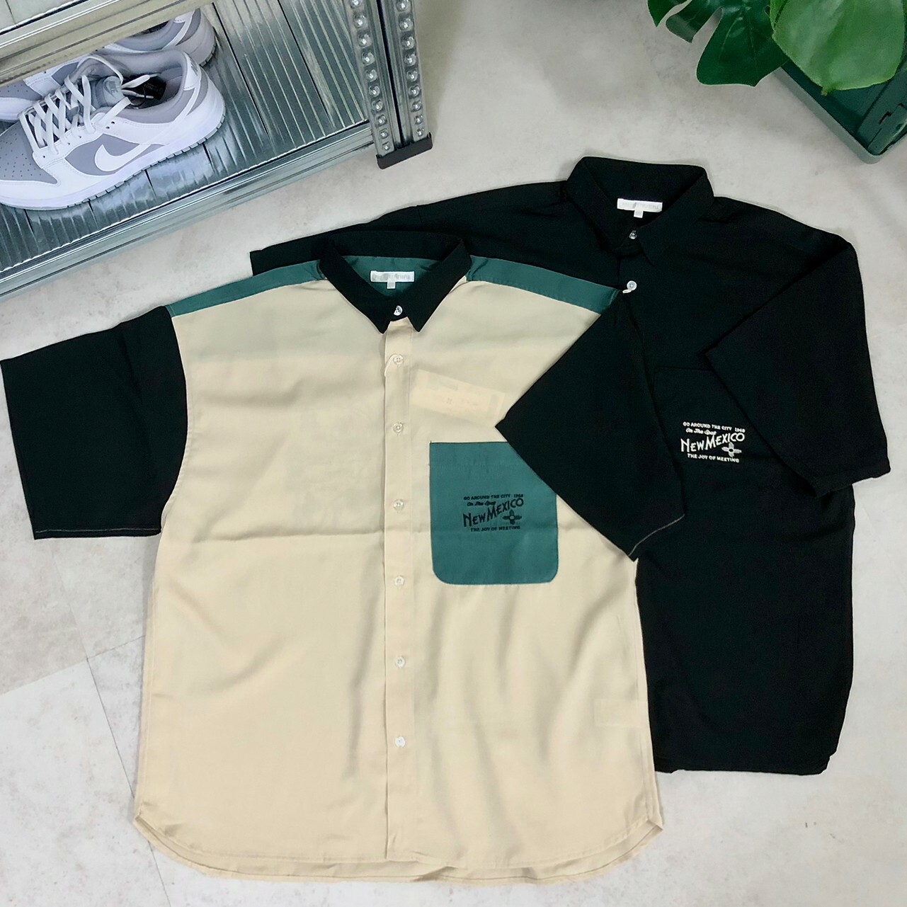 Power To The People 地圖刺繡襯衫 3501003-103