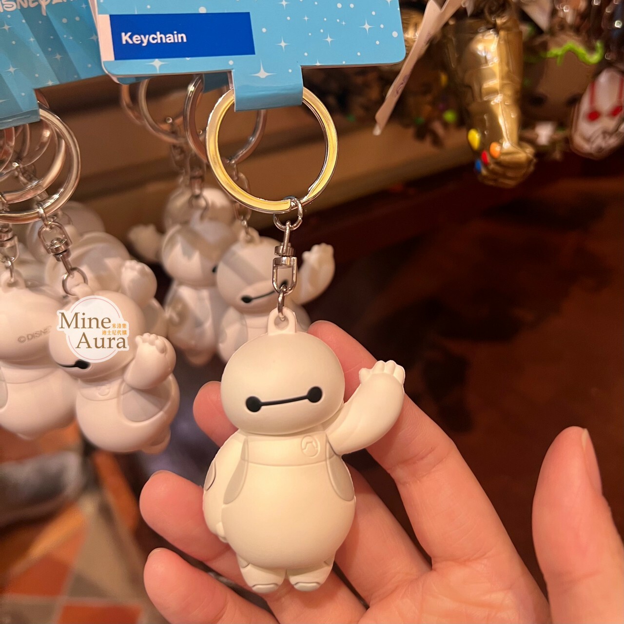 Q版 杯麵 Baymax 立體 舉手 鑰匙圈 吊飾 大英雄天團 Big Hero 6 -香港迪士尼樂園