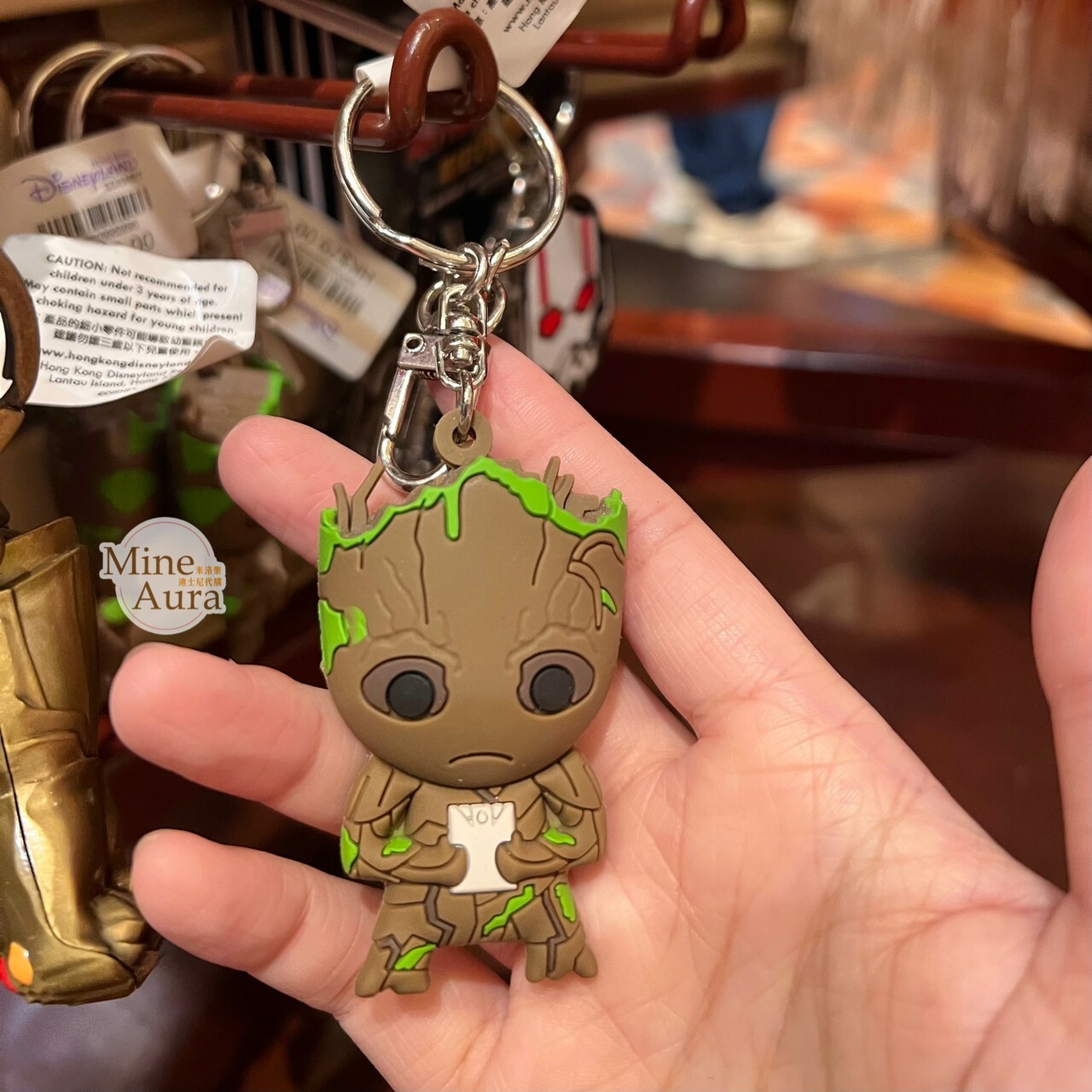 Q版 格魯特 Groot 立體 鑰匙圈 吊飾 星際異攻隊 漫威 Marvel -香港迪士尼樂園