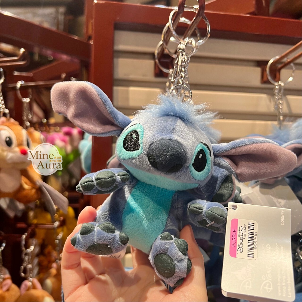 史迪奇 Stitch 絨毛 造型 鑰匙圈 吊飾 星際寶貝 Lilo & Stitch -香港迪士尼樂園