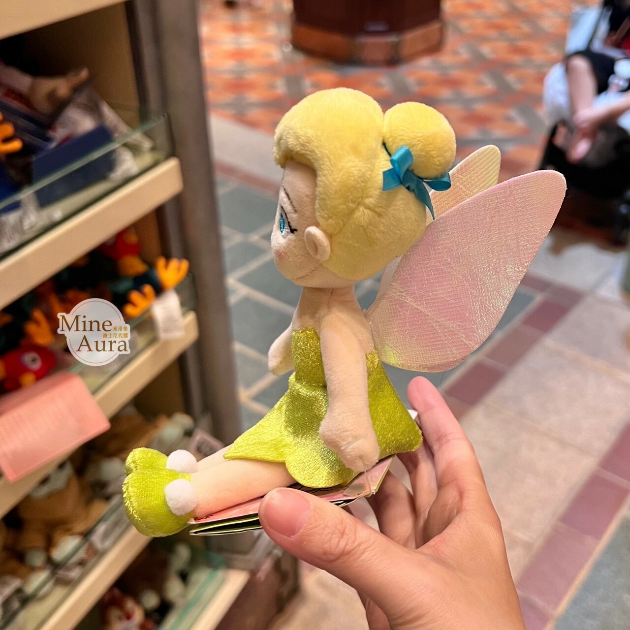 奇妙仙子 Tinker Bell 磁鐵 坐肩 絨毛 娃娃 公仔 小飛俠 彼得潘 Peter Pan -香港迪士尼樂園