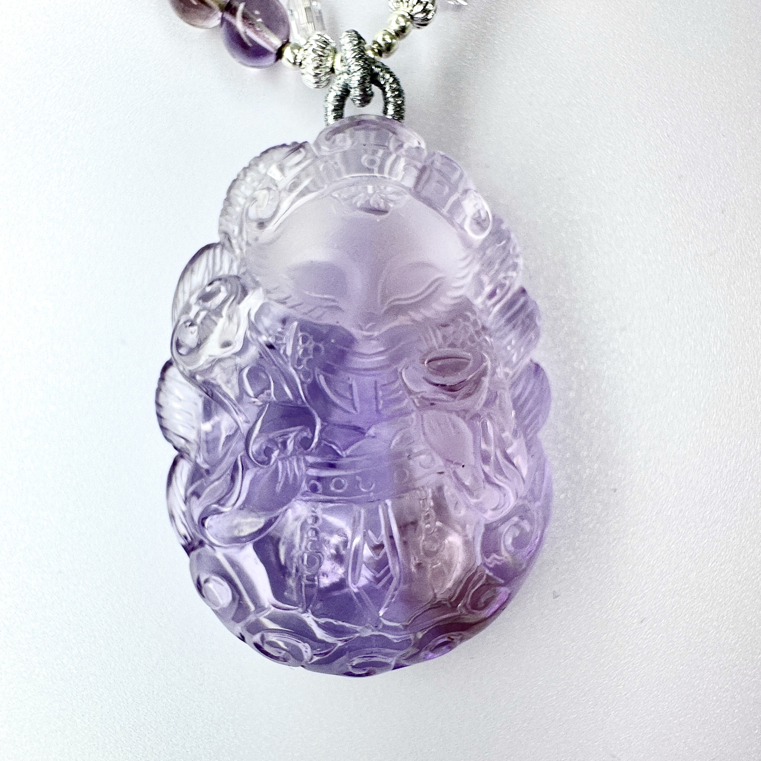 🔮💜 紫水晶九尾狐修仙吊墜套鏈 💜🔮
