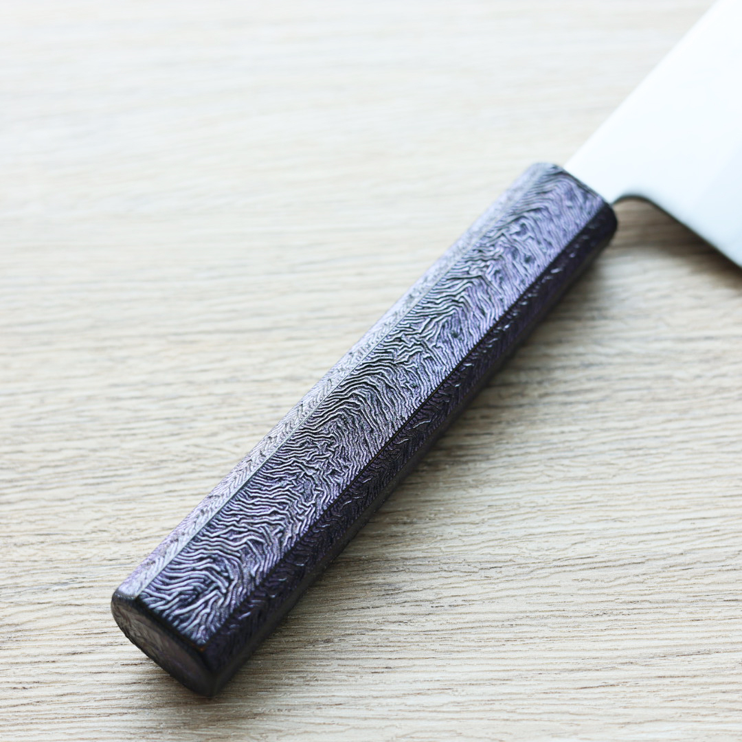 恆久 牛刀 240mm 白紙鋼 樫紫柄