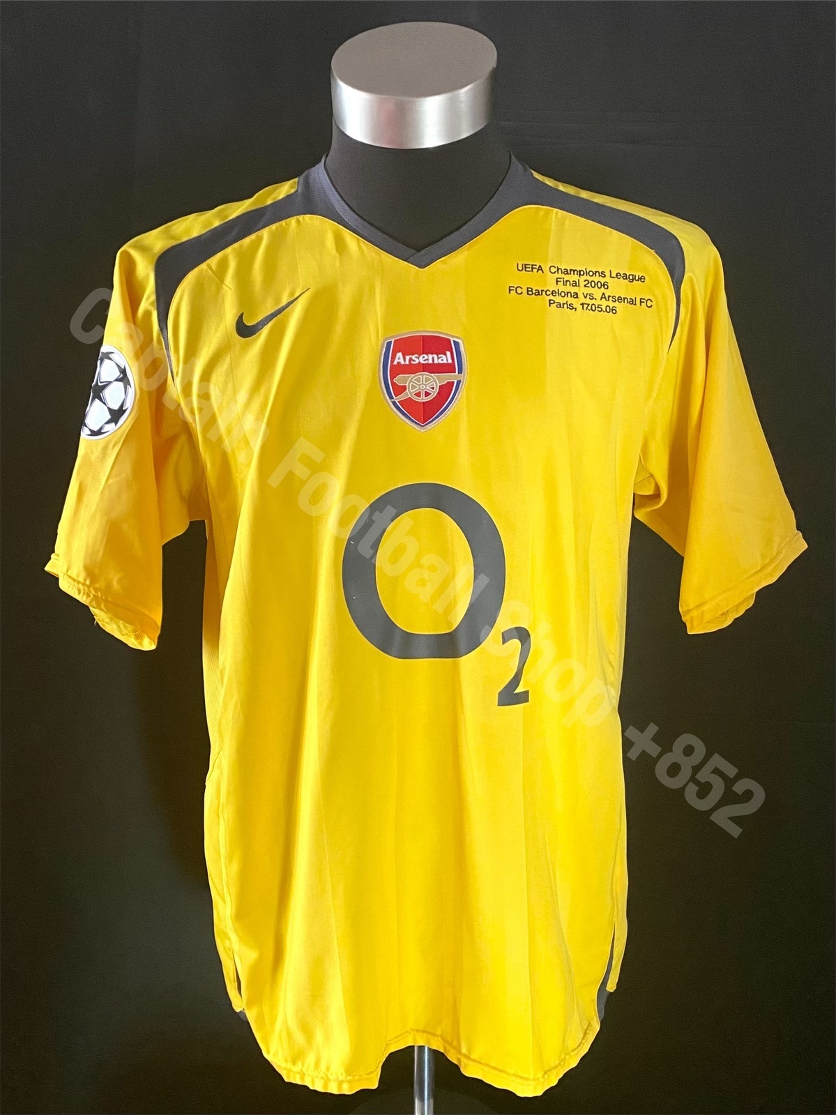 Arsenal 2005-2006 UEFA Champions League Final Nike Away Shirt #14 HENRY